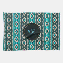 Paño De Cocina Patrón étnico suroeste. Inicial.
