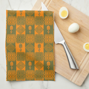 Paño De Cocina patrón étnico tribal africano