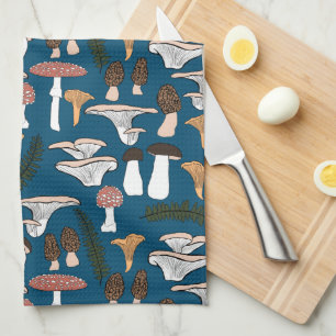 Paño De Cocina Patrón Fern de hongos hongos hongos divertidos