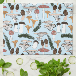 Paño De Cocina Patrón Fern de hongos hongos hongos divertidos