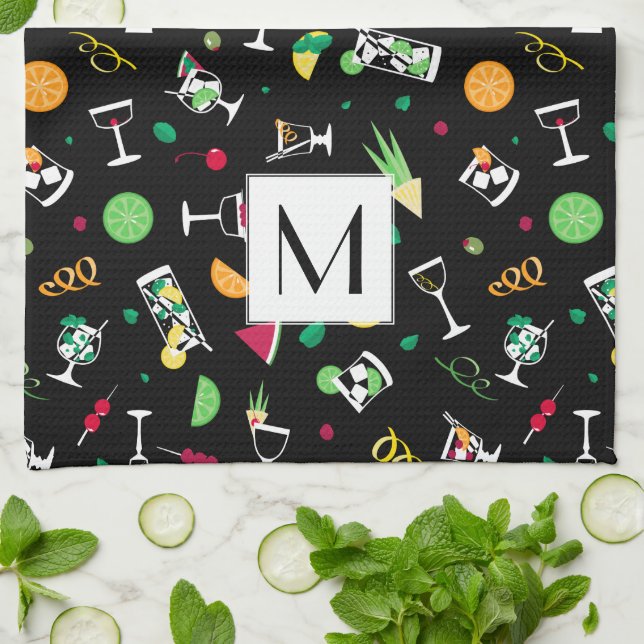 Paño De Cocina Patrón Fiesta de cócteles (Doblado)