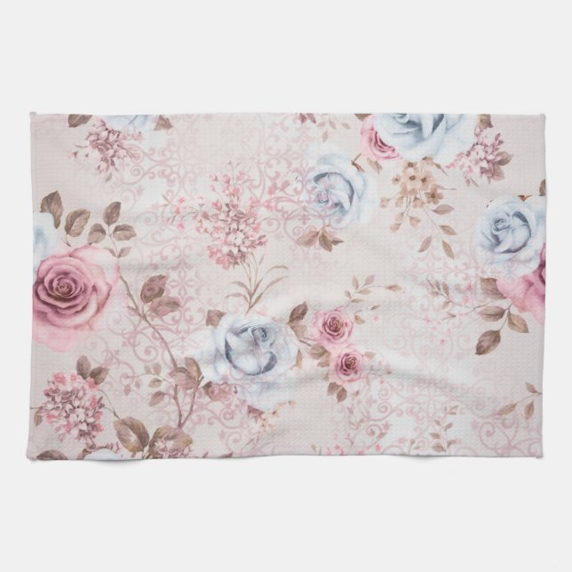 Paño De Cocina Patrón floral (Horizontal)
