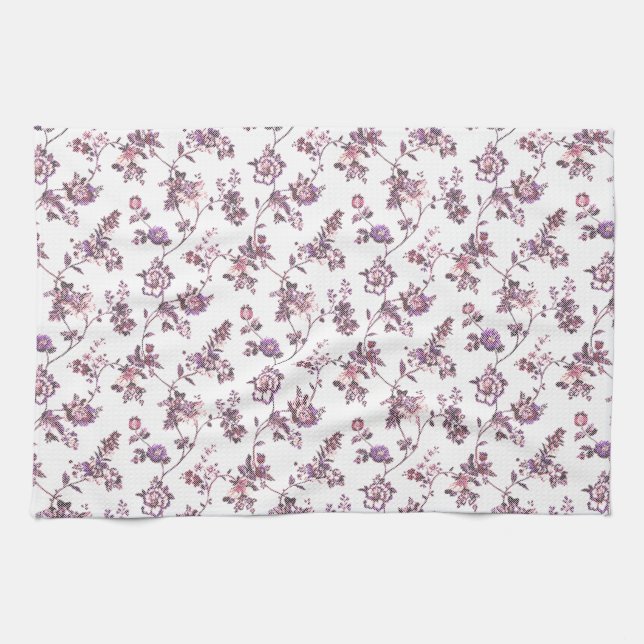 Paño De Cocina Patrón floral (Horizontal)