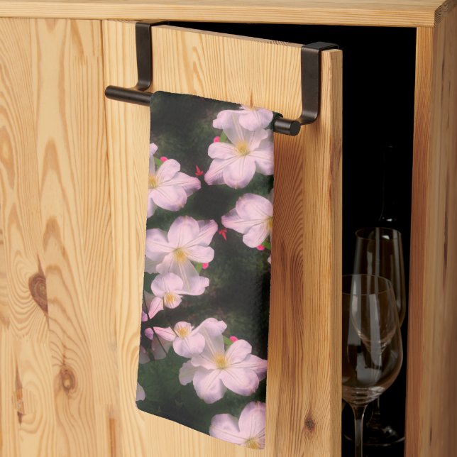 Paño De Cocina Patrón floral abstracto del par floral de los clem (Pliegue de tercios)