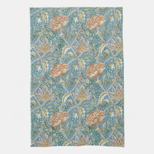 Paño De Cocina Patrón floral azul William Morris Windrush