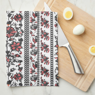 Paño De Cocina Patrón floral botánico Cottagecore