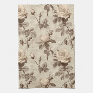 Paño De Cocina Patrón floral botánico vintage (5)