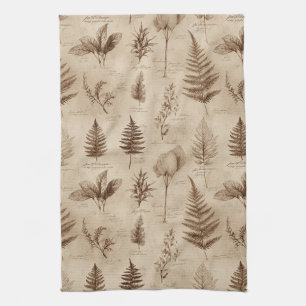 Paño De Cocina Patrón floral botánico vintage (7)