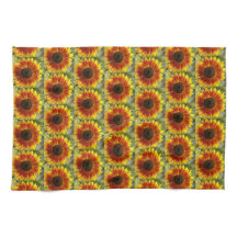 Patrón floral de girasol amarillo y bronce