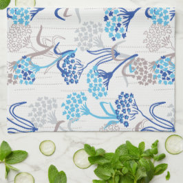 Paño De Cocina Patrón floral de la hidrangea ligera y aérea