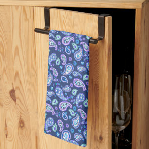 Paño De Cocina Patrón floral de Paisley - Azul