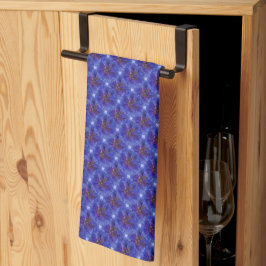 Paño De Cocina Patrón floral de penstemos azules de bonito