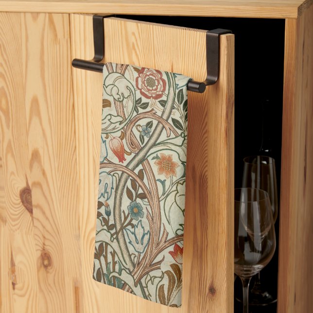 Paño De Cocina Patrón floral de William Morris Acanthus Embroider (Pliegue de tercios)