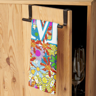 Paño De Cocina Patrón floral moderno Colores brillantes