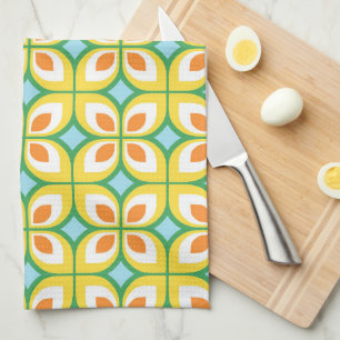Paño De Cocina Patrón floral moderno Retro Mid Century