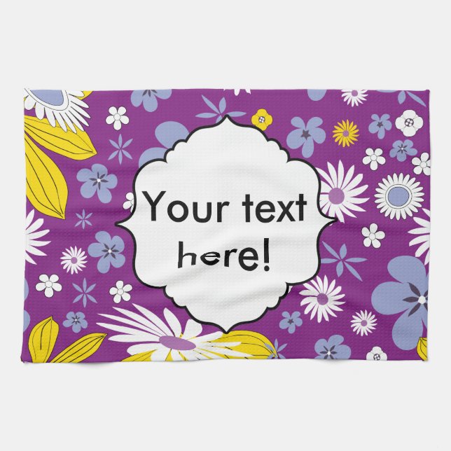 Paño De Cocina Patrón floral sin foco (Horizontal)