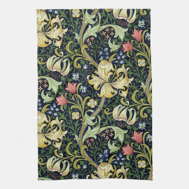 Paño De Cocina Patrón floral William Morris Golden Lily (Vertical)