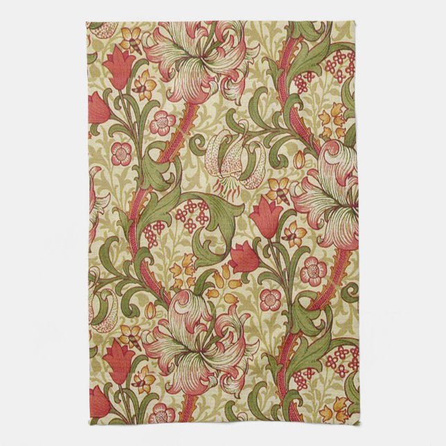 Paño De Cocina Patrón floral William Morris Golden Lily (Vertical)