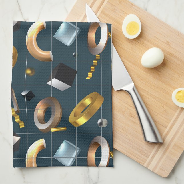 Paño De Cocina Patrón geométrico 3D (Doblado Cuarto)