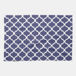 Paño De Cocina Patrón geométrico azul de la Marina Náutica Costa