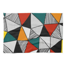 patrón geométrico de triángulos coloridos