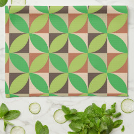 Paño De Cocina Patrón geométrico moderno de mediados de siglo ve