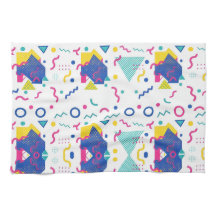 Patrón geométrico retro memphis