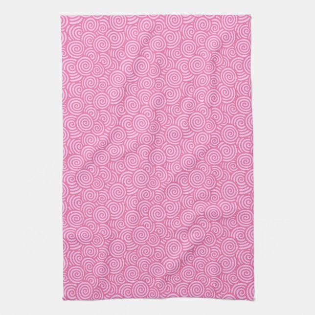 Paño De Cocina Patrón giratorio japonés - rosa de menta suave (Vertical)