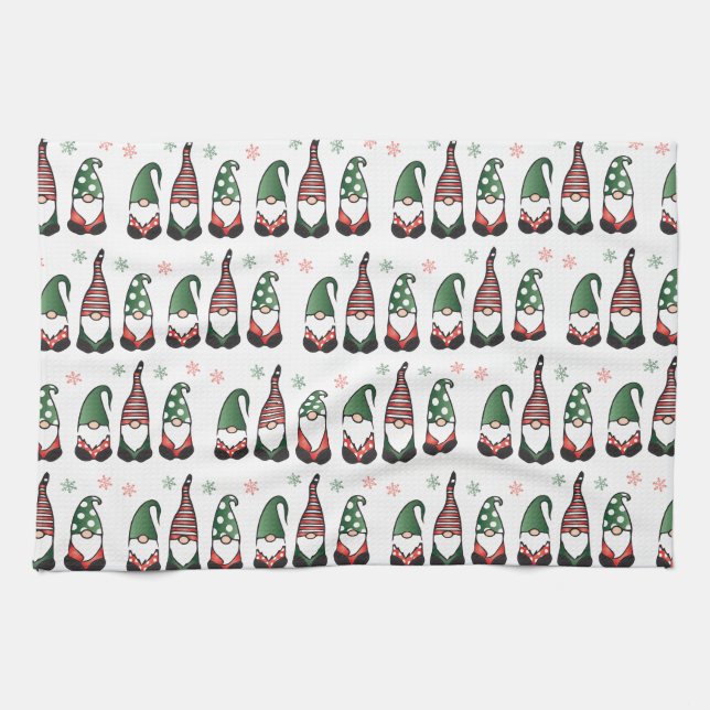 Paño De Cocina Patrón Gnomes de navidades (Horizontal)