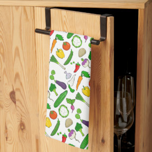 Paño De Cocina Patrón ilustrado de vena mixta
