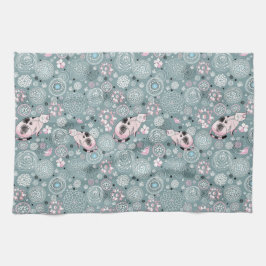 Paño De Cocina Patrón Kitty de la casa