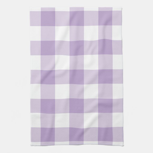 Paño De Cocina Patrón Lavender Gingham (Vertical)