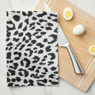 Paño De Cocina Patrón Leopardo de la Nieve