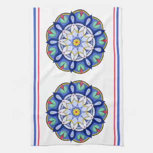 Paño De Cocina Patrón Mandala 01