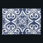 Paño De Cocina Patrón marroquí azul y blanco<br><div class="desc">Elegante estampado marroquí azul y blanco. Este diseño está disponible en una variedad de colores y productos.</div>