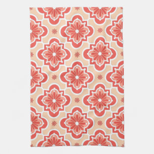 Paño De Cocina Patrón marroquí de azulejos - Sombras de Naranja d