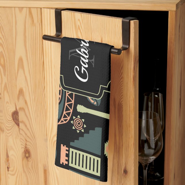 Paño De Cocina Patrón mexicano (Pliegue de tercios)