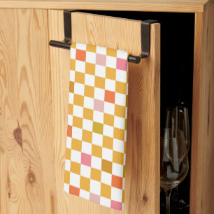Paño De Cocina Patrón Moderno de Cuadrados Amarillos