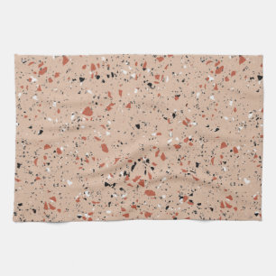 Paño De Cocina Patrón moderno de impresión Terrazzo rosa