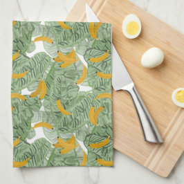 Paño De Cocina Patrón moderno de vegetación plástica tropical