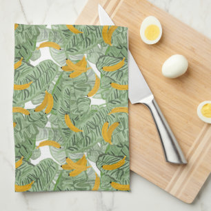 Paño De Cocina Patrón moderno de vegetación plástica tropical
