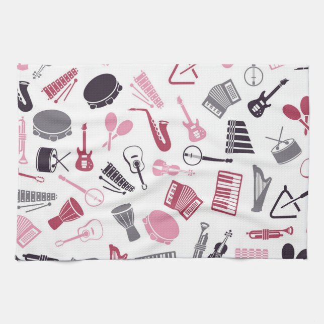Paño De Cocina Patrón musical (Horizontal)