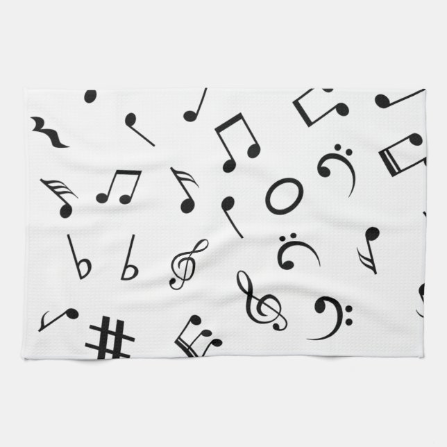 Paño De Cocina Patrón musical (Horizontal)