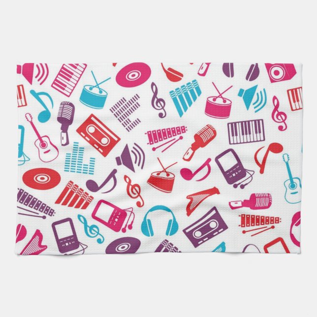 Paño De Cocina Patrón musical (Horizontal)