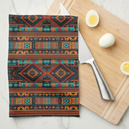 Paño De Cocina Patrón nativo americano de arte de boho