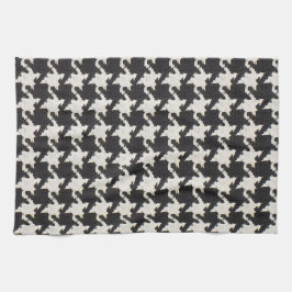 Paño De Cocina Patrón negro blanco de dientes de perro