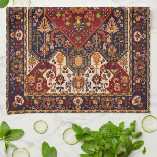 Paño De Cocina Patrón ornamental persa Mandala de cosecha