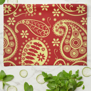 Paño De Cocina Patrón Paisley, paisley persa, paisley oriental