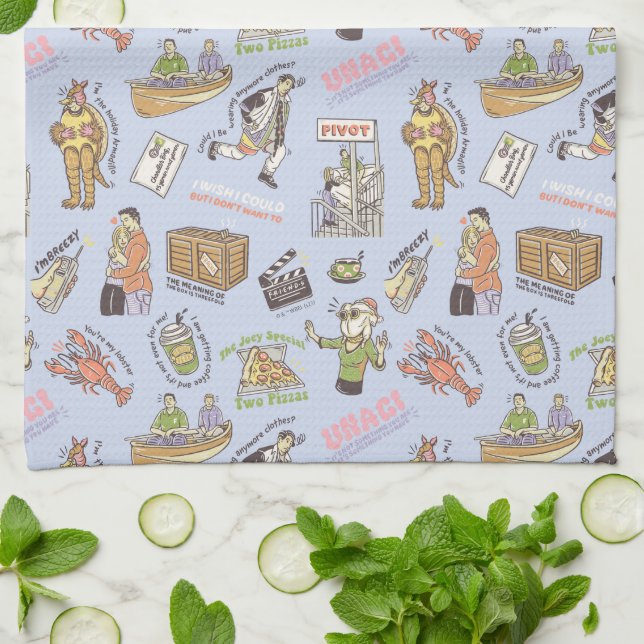 Paño De Cocina Patrón Personalizado colorido de FRIENDS™ (Doblado)