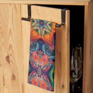 Paño De Cocina Patrón psicodélico colorido de Kaleidoscope